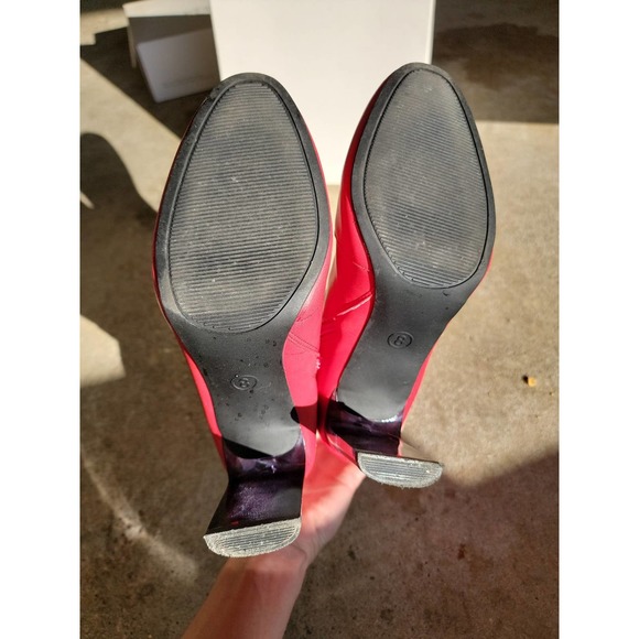 A new day red booties acrylic heel Sz 8 - Picture 6 of 8